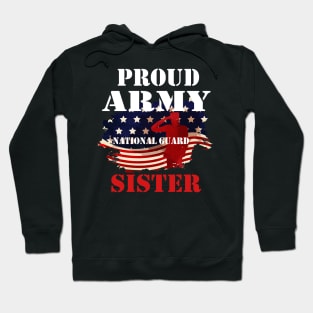 Proud Patriotic Army National Guard Sister USA Flag Women Hoodie